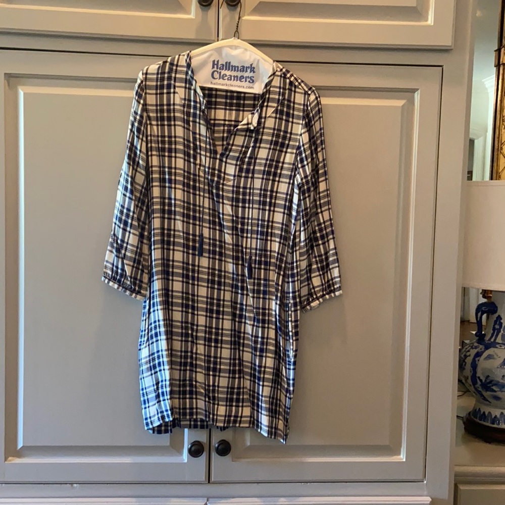 Madewell Blue Plaid Dress